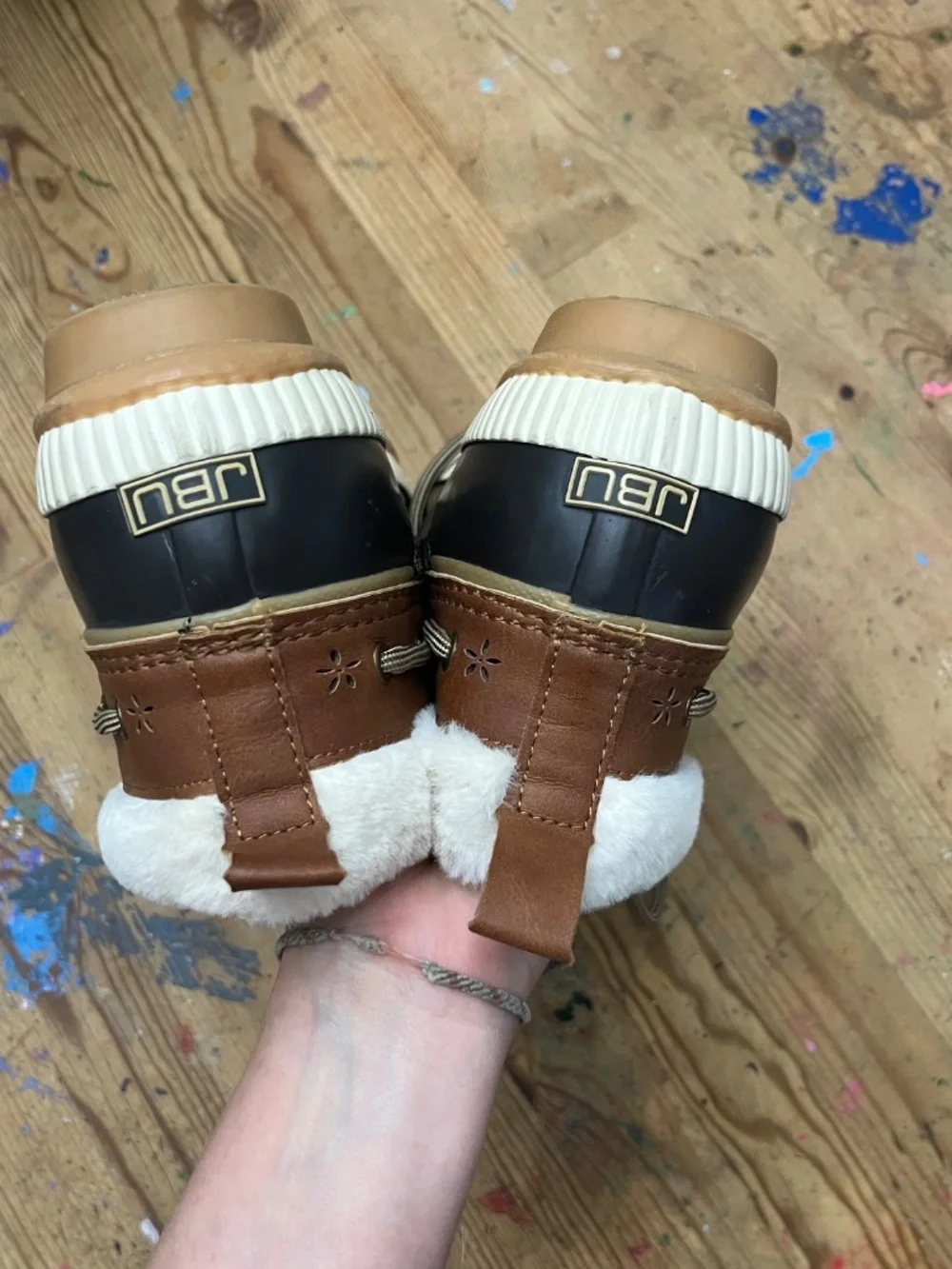 JBU half duck boots with faux fur lining
